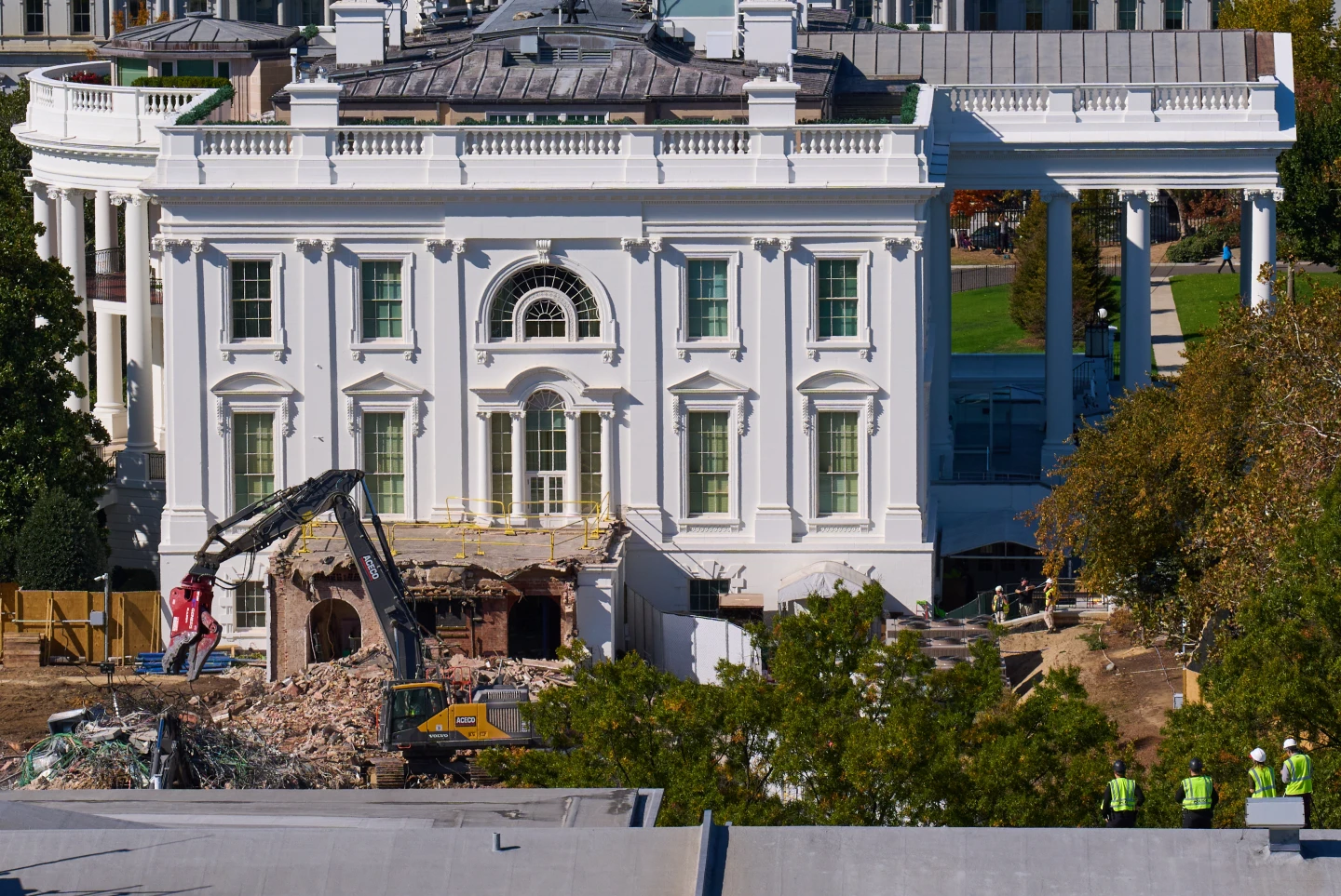 White House East Wing Demolished for New Ballroom