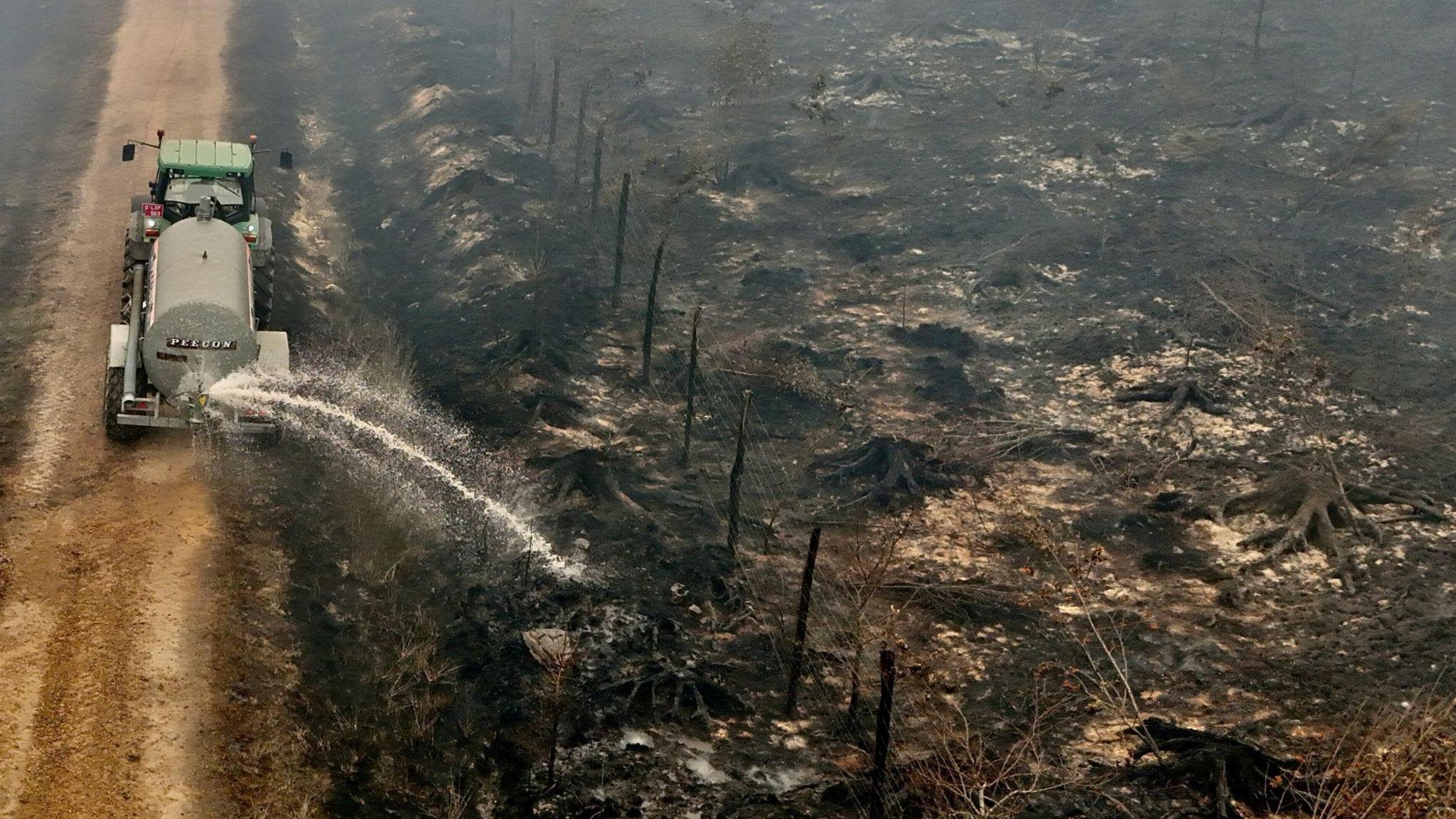Belgian Wildfire Rises to Third Day, Doubling in Size