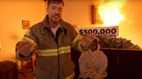 MrBeast Defends Controversial Stunt Involving Burning Building for $500,000