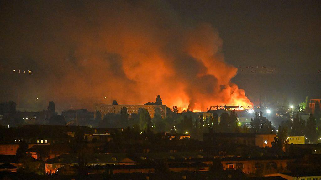 Russian ballistic missile strike on Kyiv kills one, injures 12